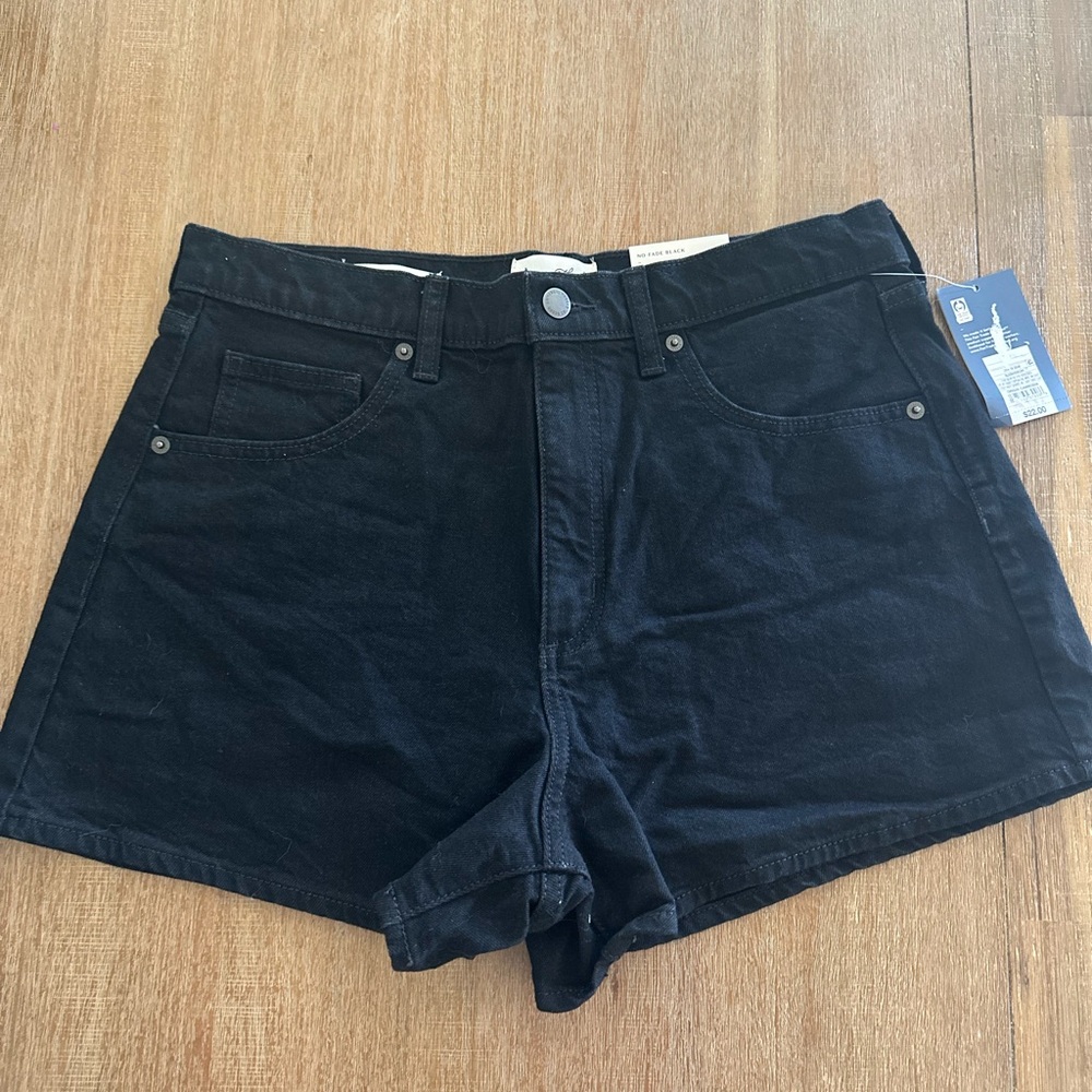 Nwt Women's High-Rise 90's Cutoff Jean Shorts Universal Thread Black Wash 10 - Picture 7 of 7
